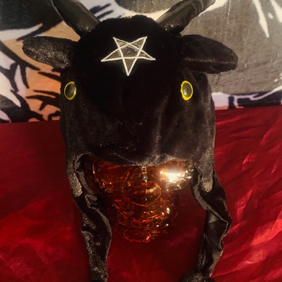 Baphy the Devil Goat Baphomet Satan polyester hat - Picture 2 of 8